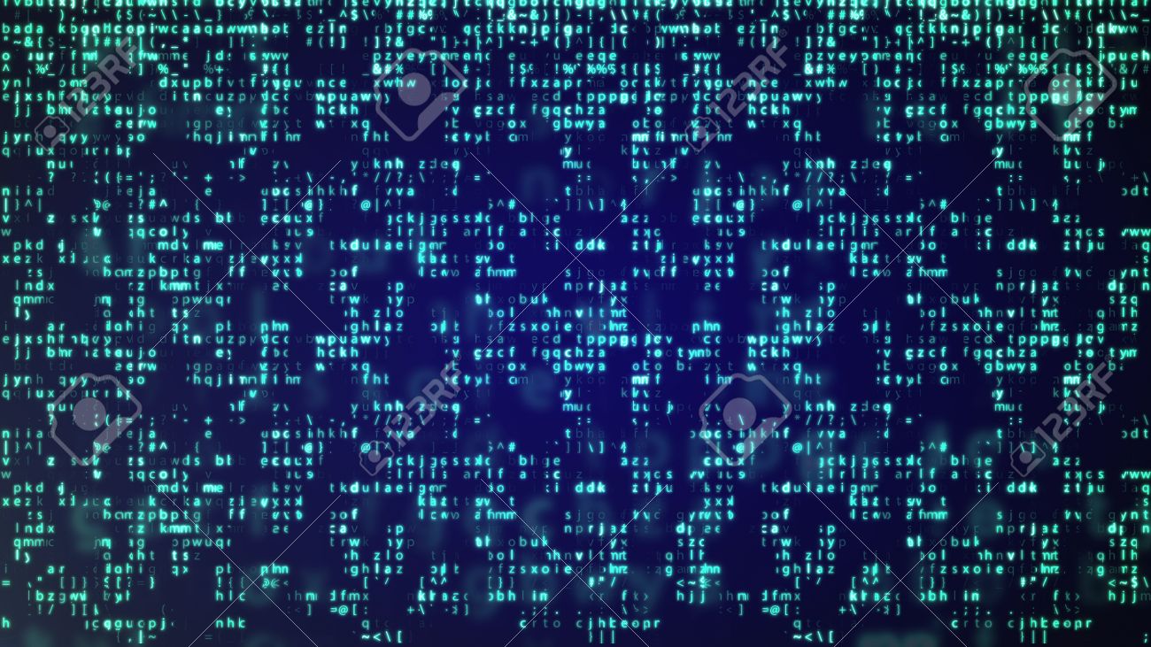 abstract blue technology background binary computer code