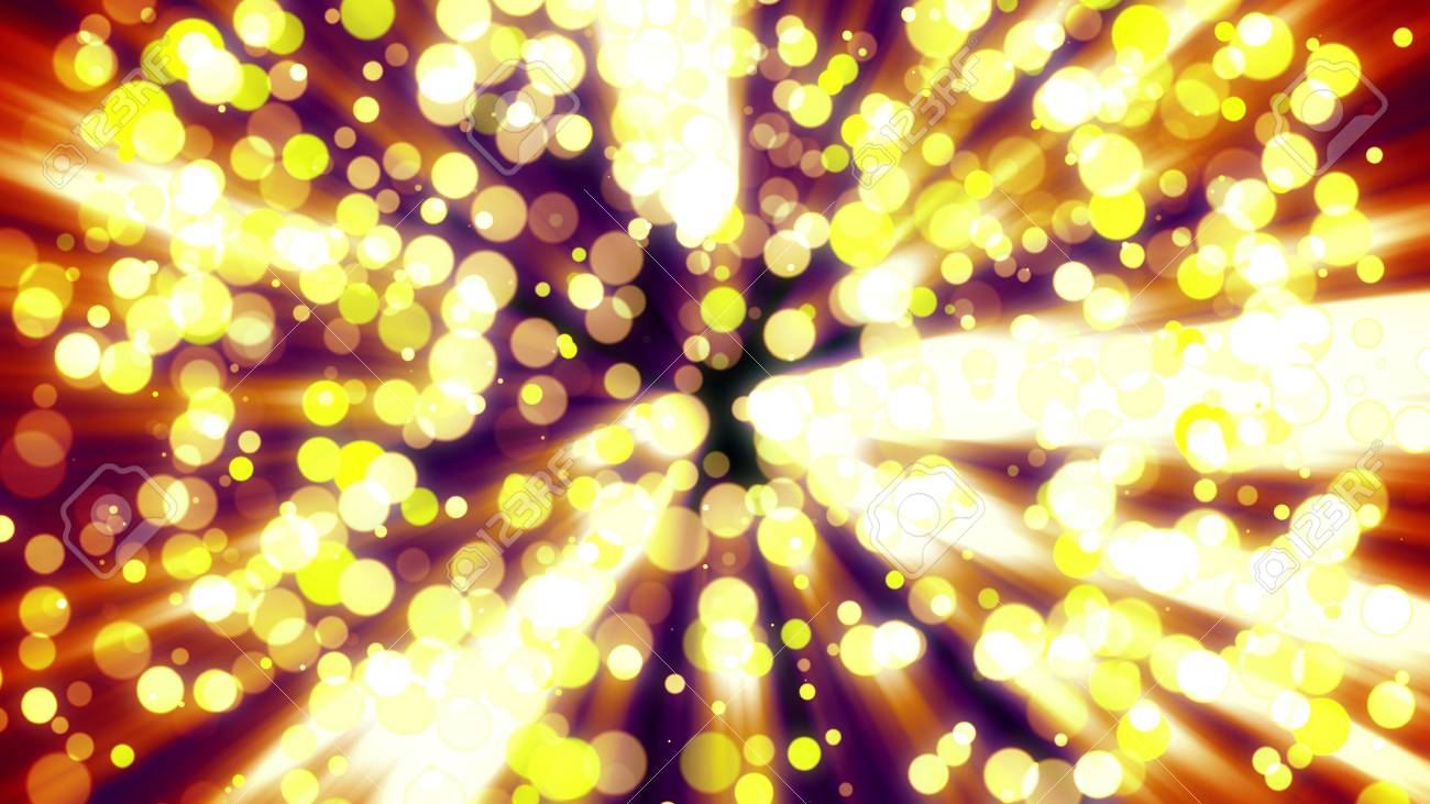 Uma Ilustracao 3d Dreamlike Das Luzes Amarelas Festivas Que Cobrem A Area Inteira Na Variacao Borrada Eles Parecem Grandes Faiscas De Alguns Impressionantes Fogos De Artificio A Noite Fotos Retratos Imagenes Y