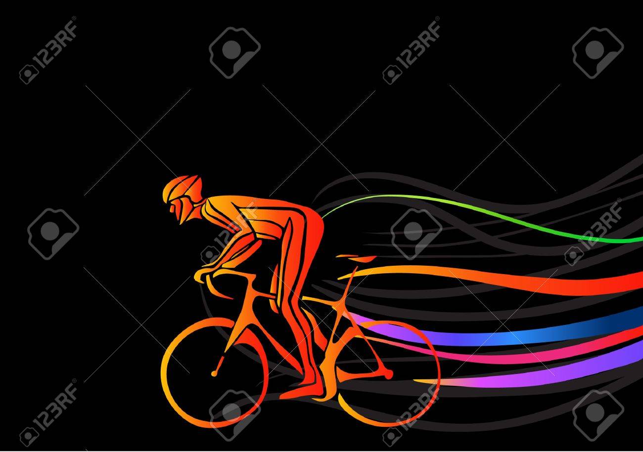 Professional cyclist involved in a bike race. Vector artwork in the style of paint strokes. Vector illustration - 47391050 Professional cyclist involved in a bike race. Vector artwork in the style of paint strokes. Vector illustration - 47391050