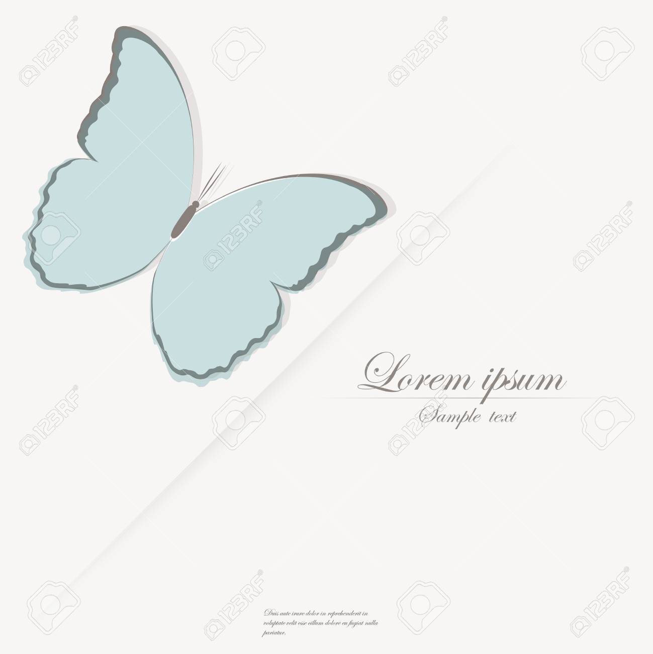 Modele Vectoriel Pour Dossier Brochure Carte De Visite Et Invitation D Anniversaire Avec Papillon Clip Art Libres De Droits Vecteurs Et Illustration Image