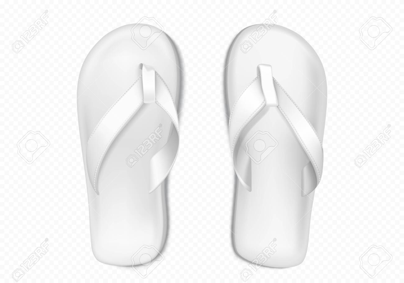 white plastic sandals