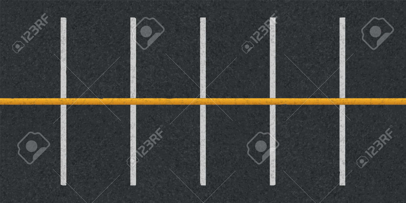 Top View Of Car Park Lots On City Street Or Underground Garage. Vector  Background Of Empty Parking With White And Yellow Lines Road Marking On  Black Asphalt Surface Клипарты, SVG, векторы, и