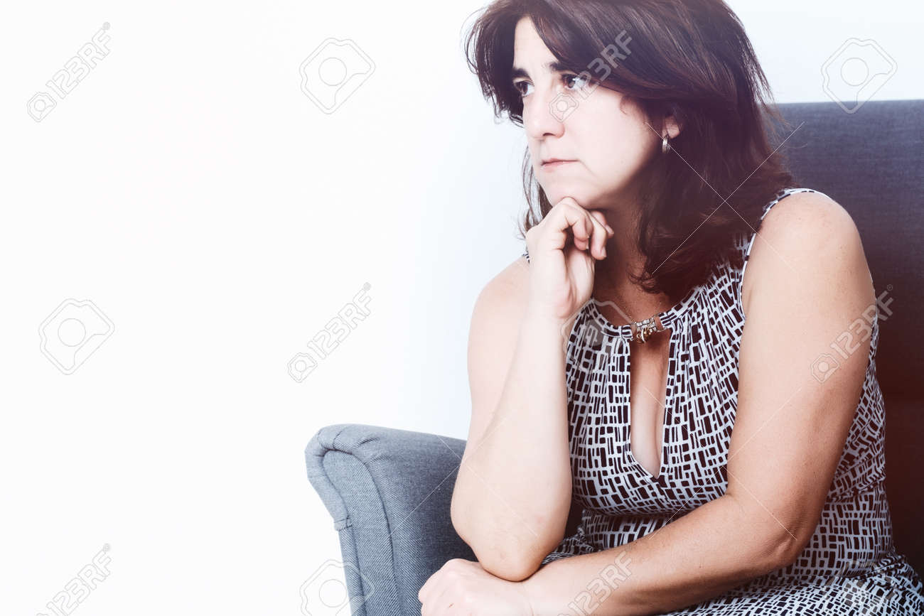 Portrait of a sad hispanic woman - with space for text - 163424064 Portrait of a sad hispanic woman - with space for text - 163424064