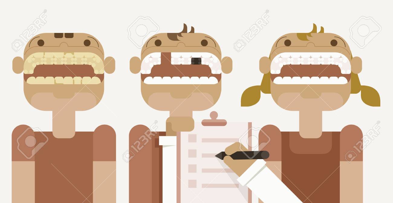 歯科健診のイラスト素材 ベクタ Image