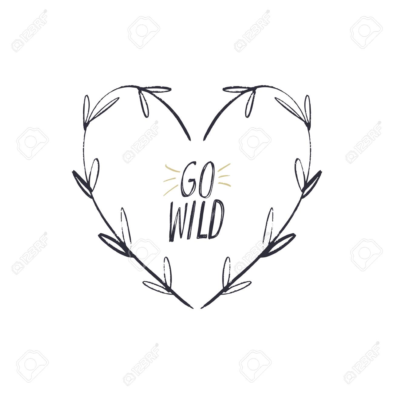 Go Wild Heart Shape Floral Frame Lettering Inscription In The Royalty Free Cliparts Vectors And Stock Illustration Image Go Wild Heart Shape Floral Frame Lettering Inscription In The Royalty Free Cliparts Vectors And Stock Illustration Image