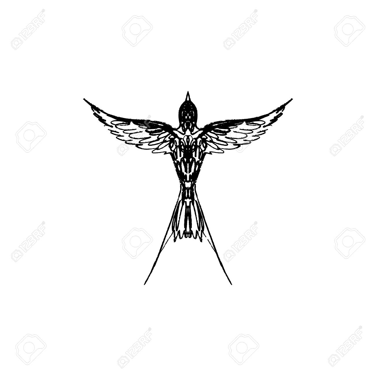 Swallow Contour Minimalistic Symbol, Stylized Bird, Tattoo. Symbol Of  Estonia, EPS Royalty Free SVG, Cliparts, Vectors, and Stock Illustration.  Image 115822193., image size:1300x1300