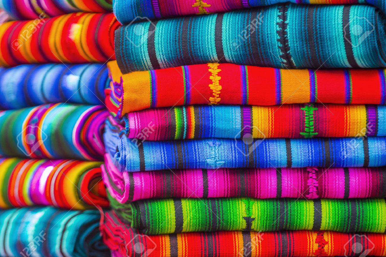 Mayan blankets textile designs on the market in Chichicastenango in Guatemala - 44269776 Mayan blankets textile designs on the market in Chichicastenango in Guatemala - 44269776