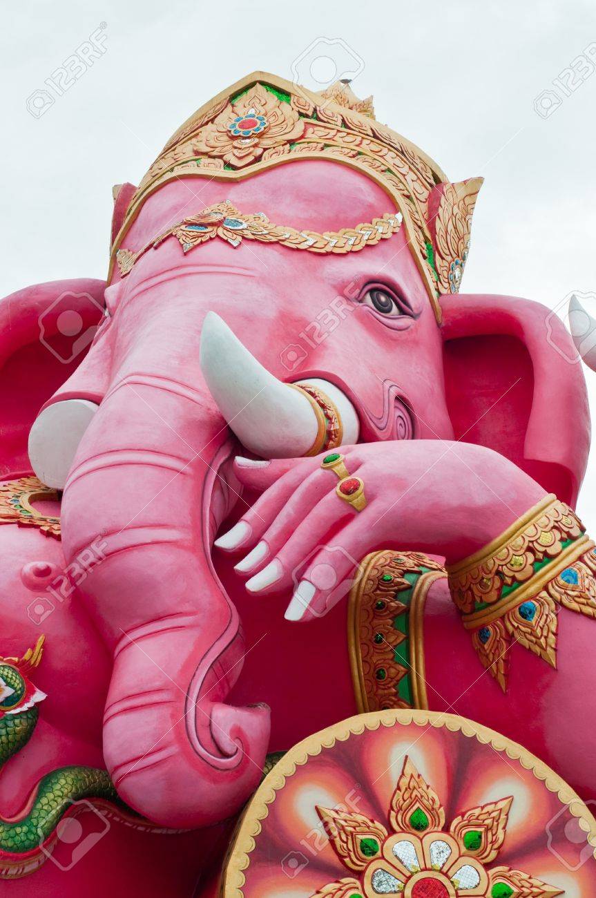 Pink Ganesha Statue At The Temple Thailand Stock Photo Picture And Royalty Free Image Image