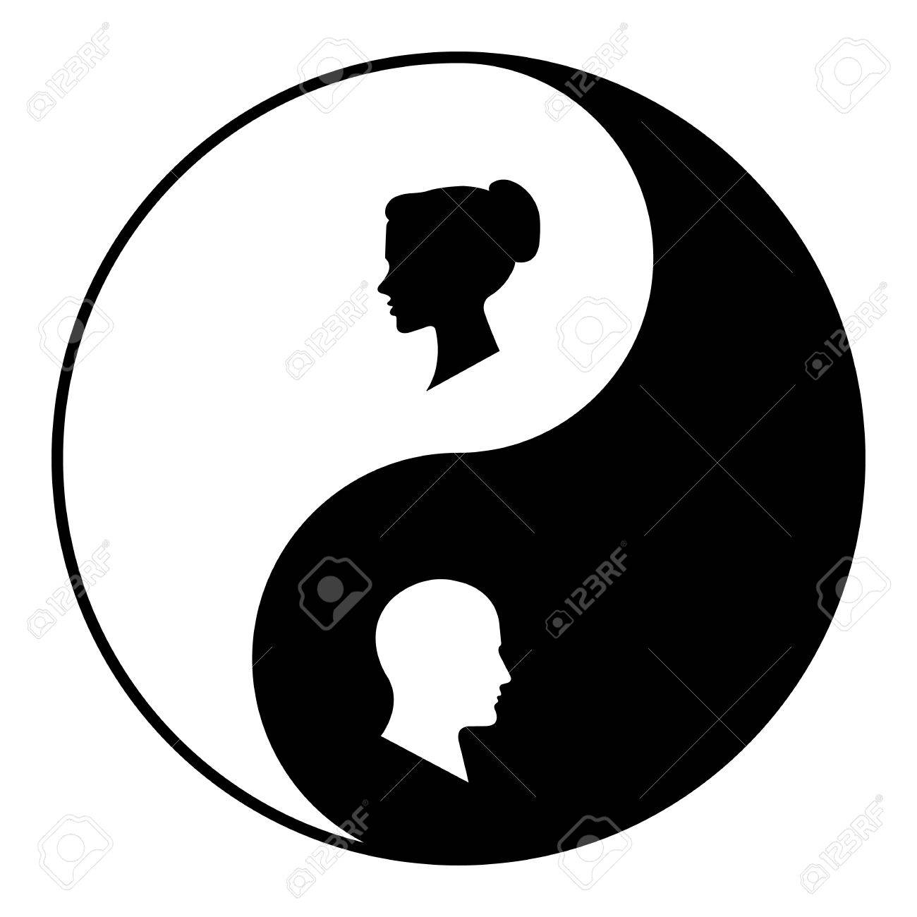 Yin Yang Symbol Of Harmony And Balance Between Male And Female Royalty Free Cliparts Vectors And Stock Illustration Image 77158052