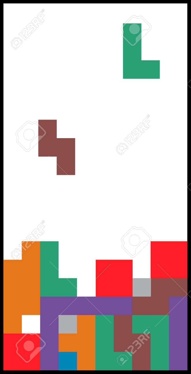 Premium Vector  Game over tetris block