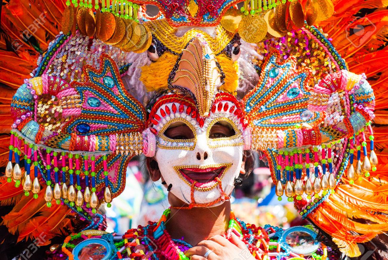 Masskara Festival Performer Wearing Bird Mask Stock Photo, Picture and  Royalty Free Image. Image 36176846., image size:1300x870