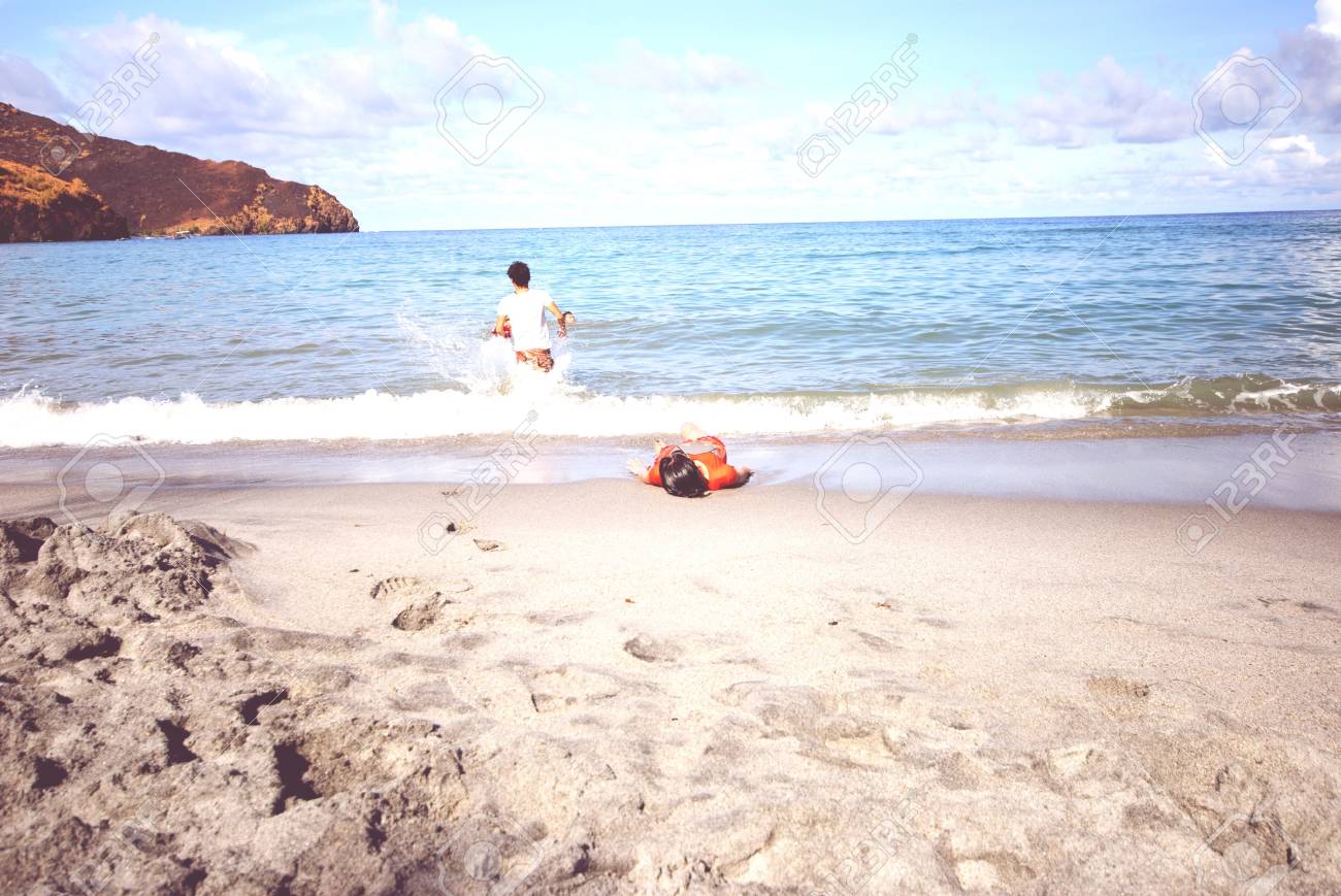 Enjoying The Beach Of Zambales Philippines