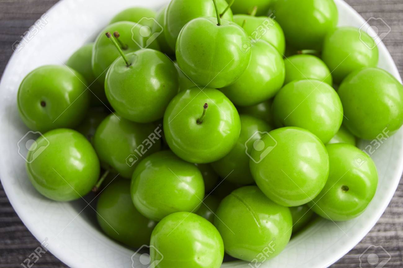 Sour Plum Pictures On White Ground Wonderful Sour Plums Green Plums Pictures From The First Fruits In Summer Stock Photo Picture And Royalty Free Image Image 79449727