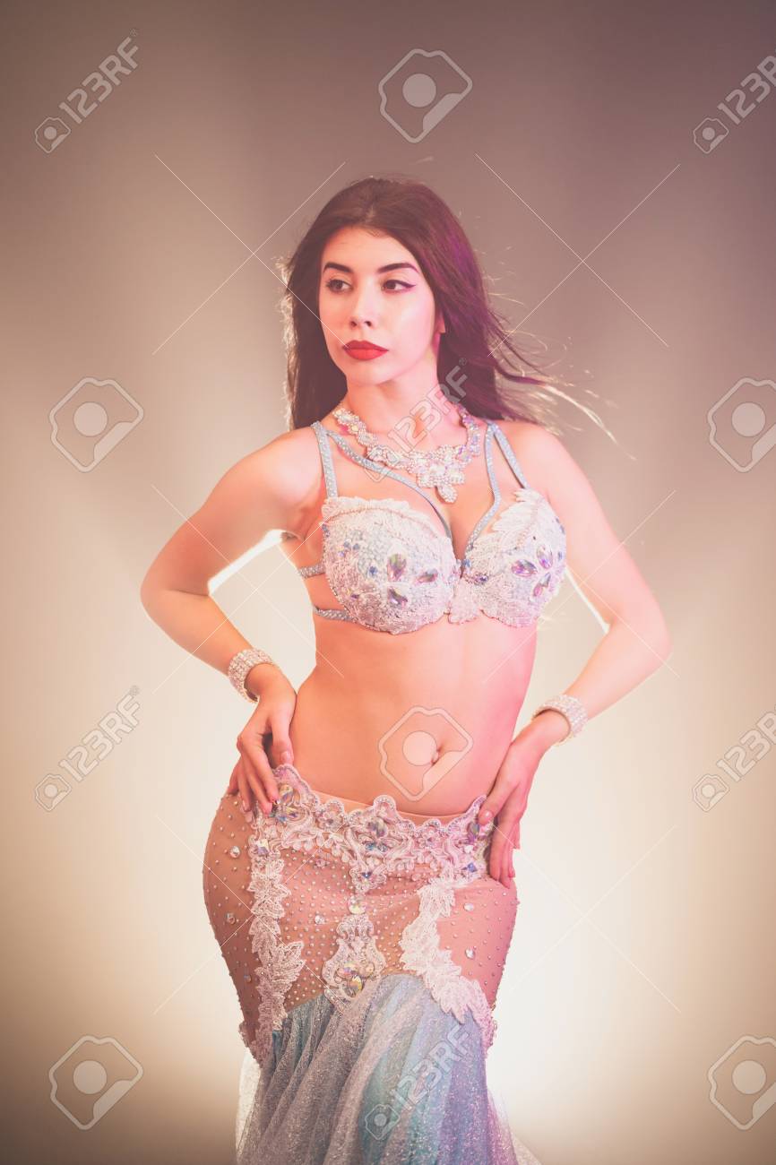 Naked belly dancer