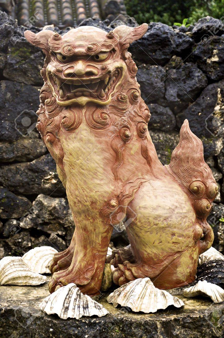 A Guardian Lion Shisa A Typical Decoration In Okinawa Stock Photo Picture And Royalty Free Image Image