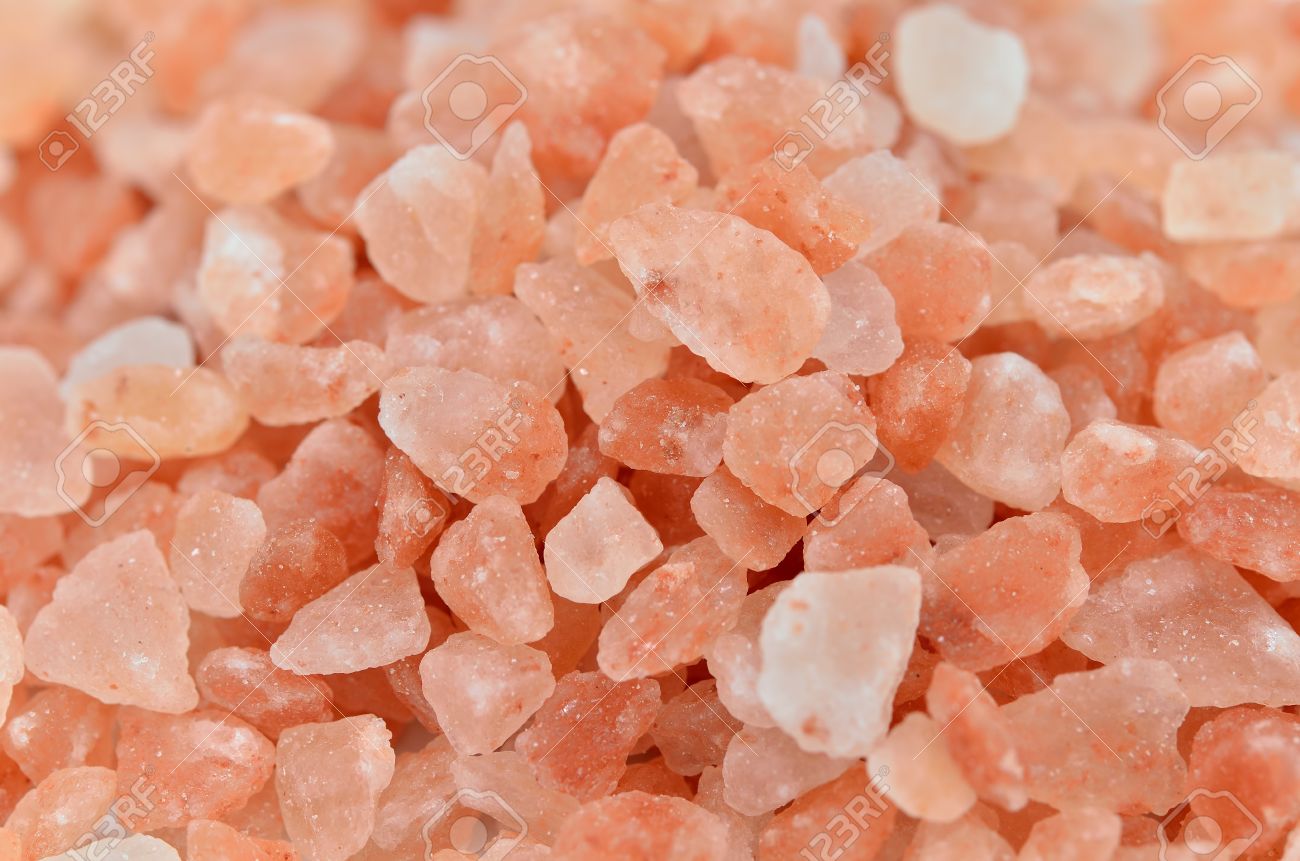 close up of pink himalayan rock salt stock photo picture and
