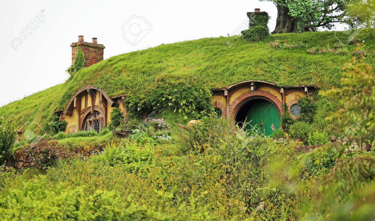 ホビットの住居 ロードオブザ リング のホビット映画セットと ホビットの冒険 映画マタマタ ニュージーランド 17 01 18 の写真素材 画像素材 Image