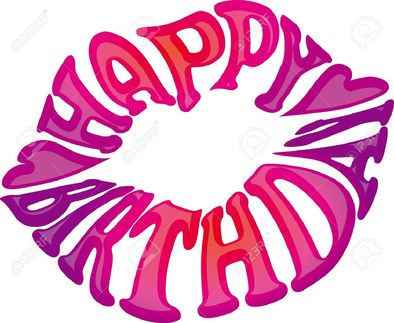 リップ 誕生日メッセージお誕生日おめでとう のイラスト素材 ベクタ Image