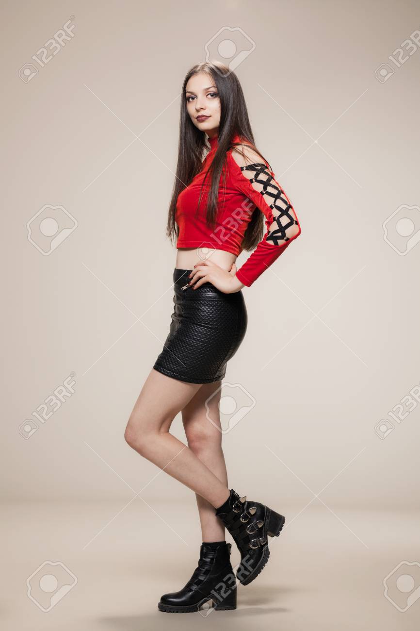 black dress and black boots