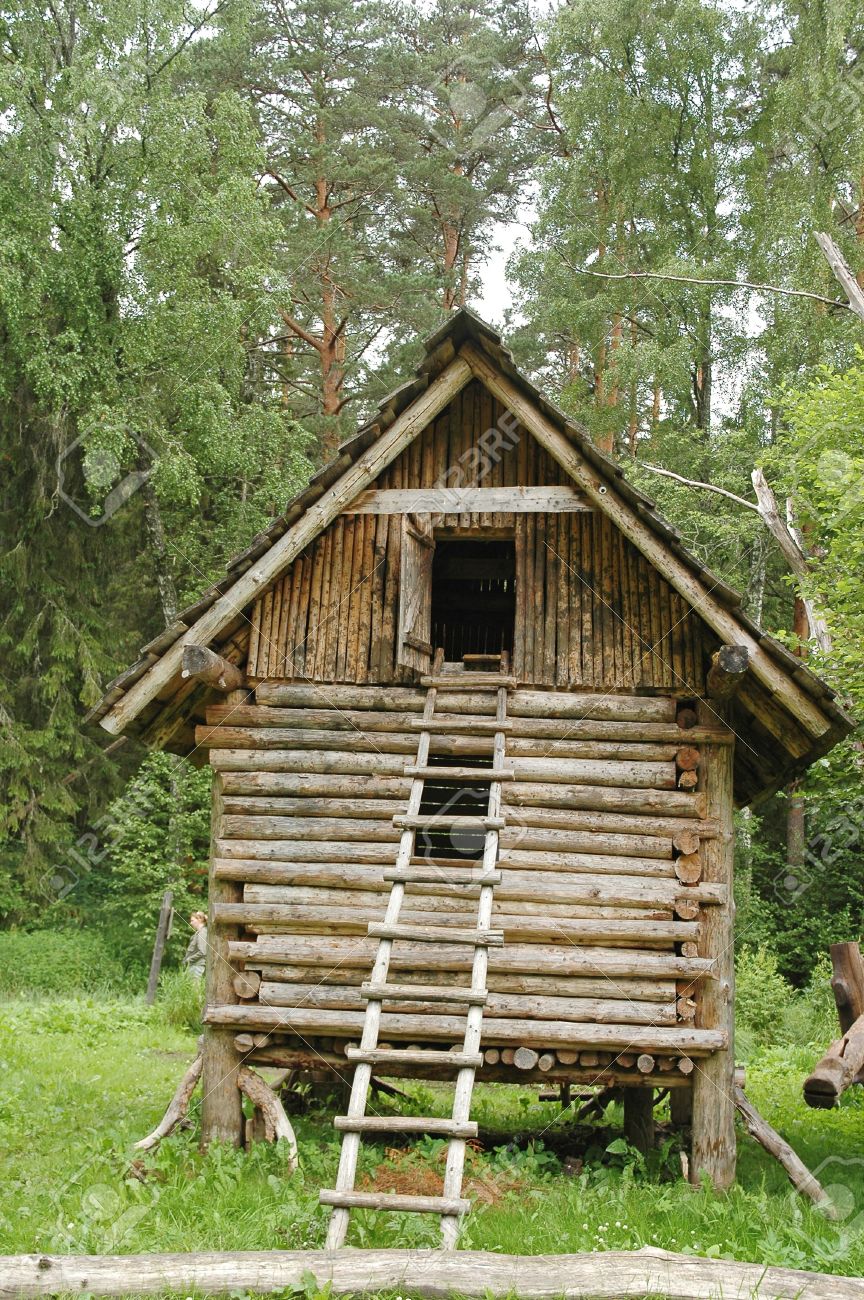 Witch House On Chicken Legs From Folklore In Forest