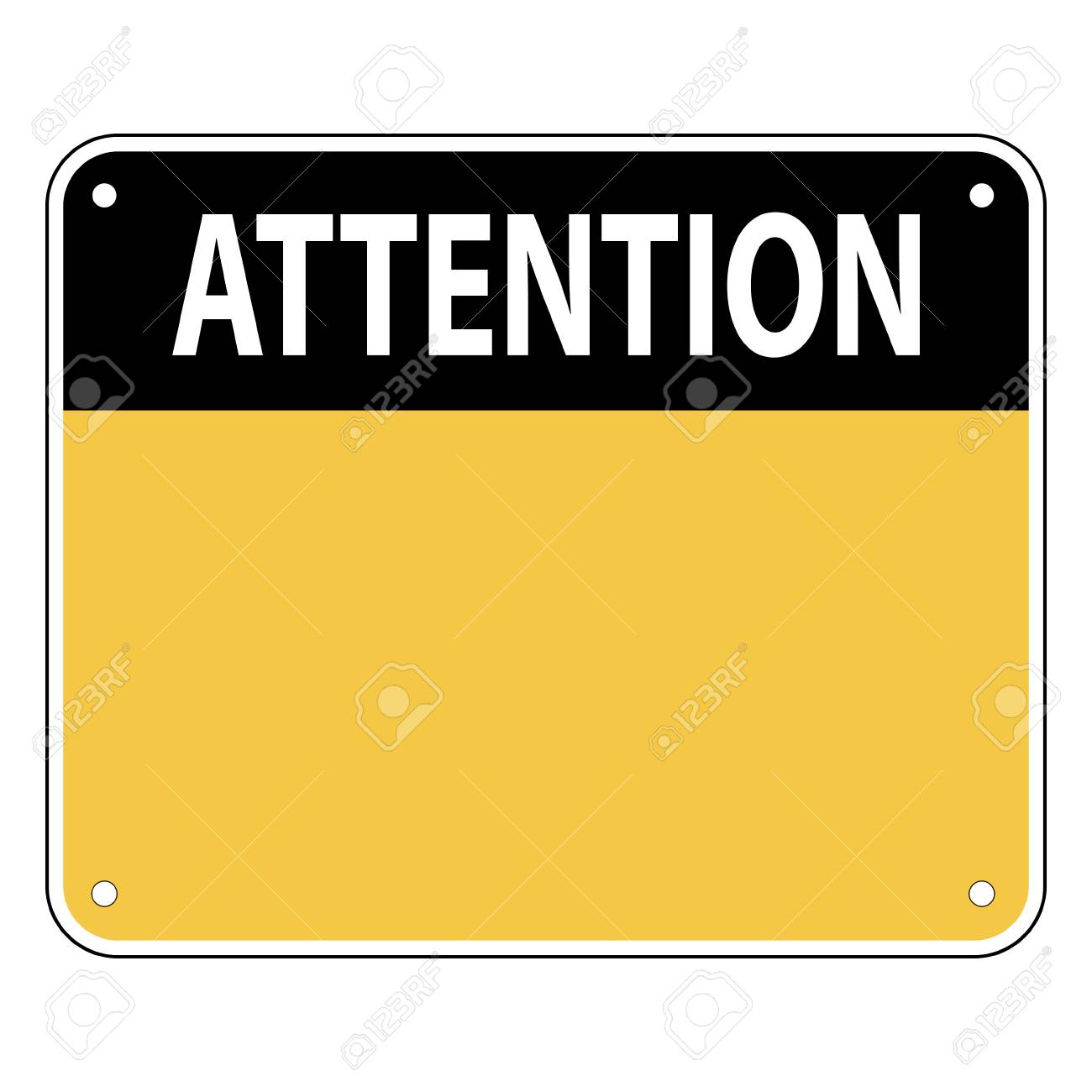 attention sign template