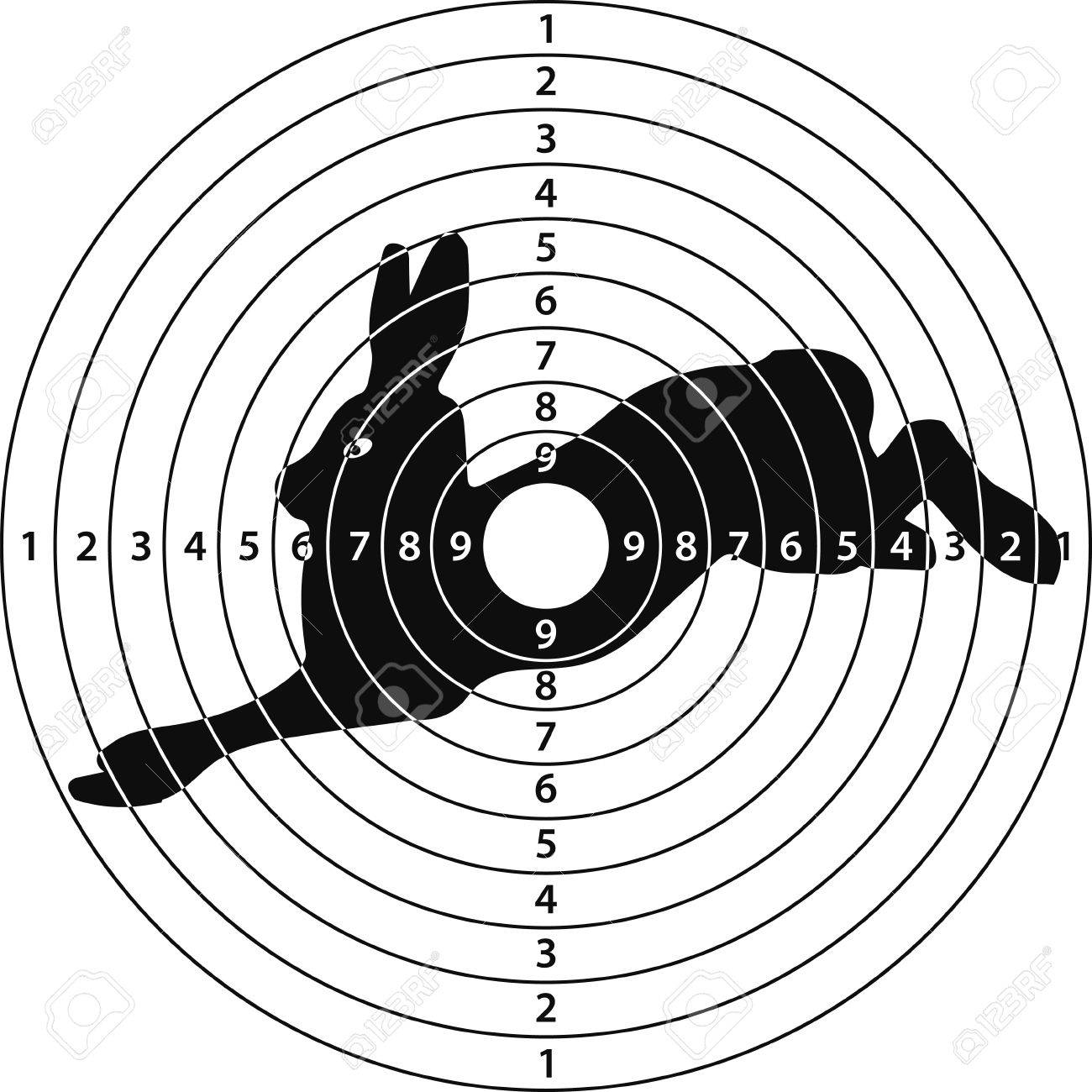 撮影ターゲット射撃 ウサギ ベクトル印刷やウェブサイトのデザイン イラスト のイラスト素材 ベクタ Image