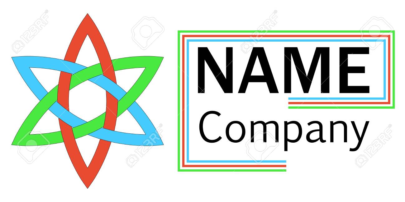 会社ロゴの六角形の花 Rgb 色ロゴ 花びらが相互に絡み合っている花ベクターのイラスト素材 ベクタ Image