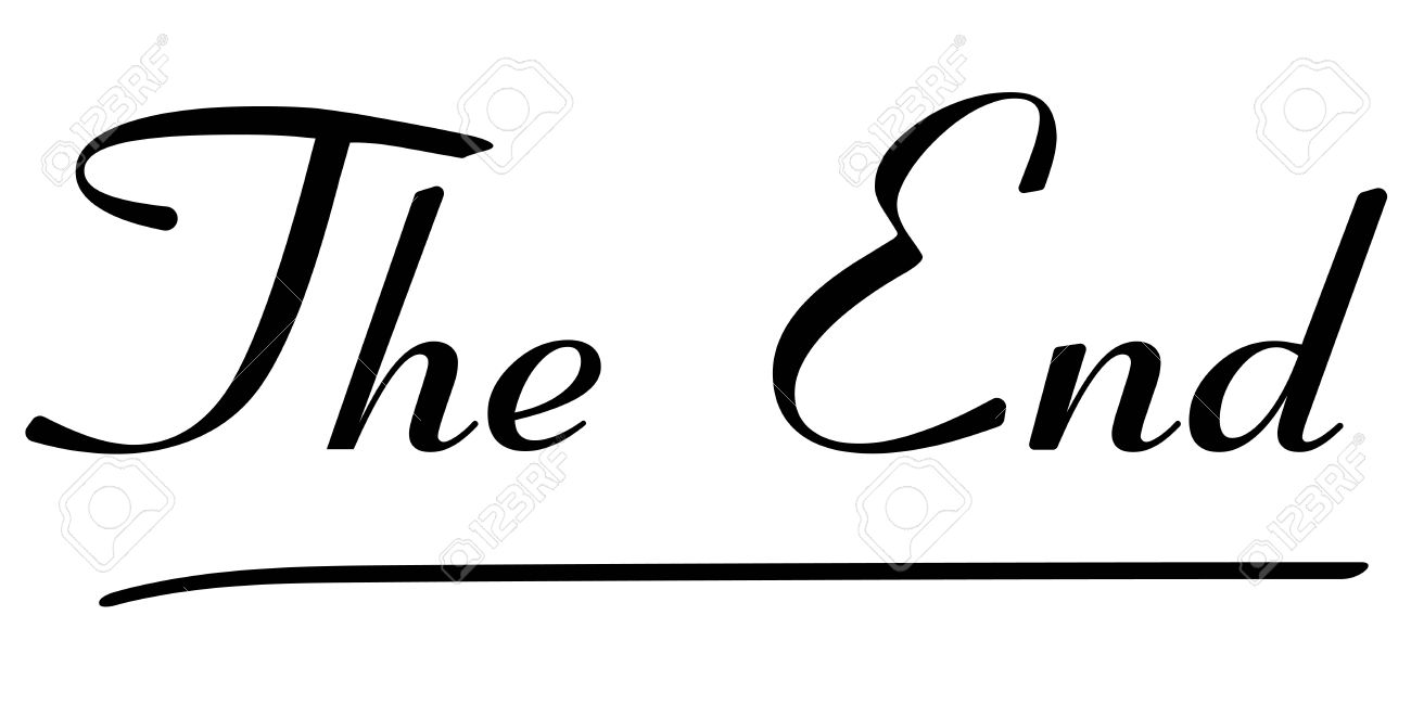 The End Tag Calligraphy Inscription. Vector Text The End Lettering Royalty  Free SVG, Cliparts, Vectors, And Stock Illustration. Image 74694871.