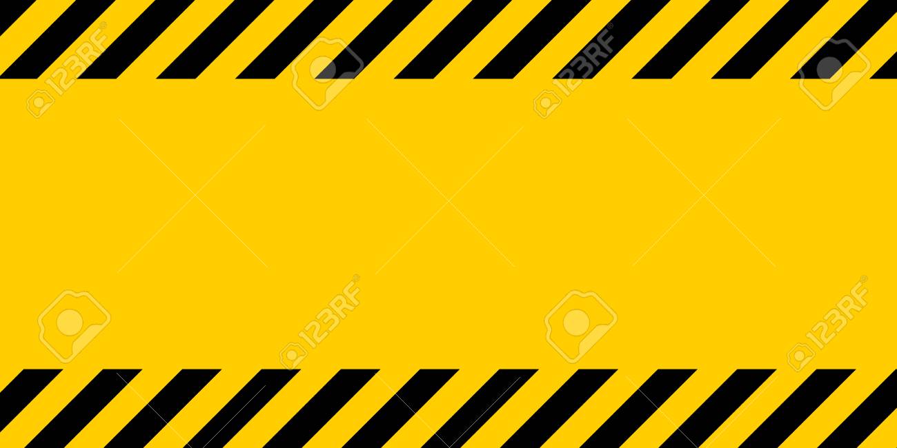 Black And Yellow Warning Line Striped Rectangular Background Yellow And Black Stripes On The Diagonal A Warning To Be Careful Of The Potential Danger Vector Template Sign Border Royalty Free Cliparts Vectors