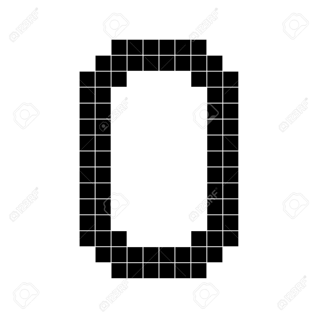 숫자 0, 3d 큐브 픽셀, 마인크래프트 8비트 모양 로열티 무료 사진, 그림, 이미지 그리고 스톡포토그래피. Image  199126938