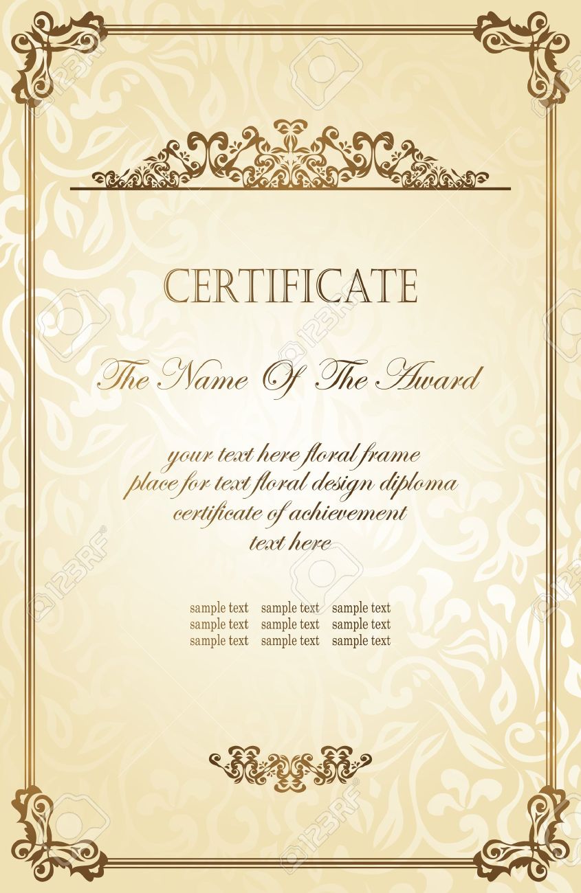 sample of award certificate