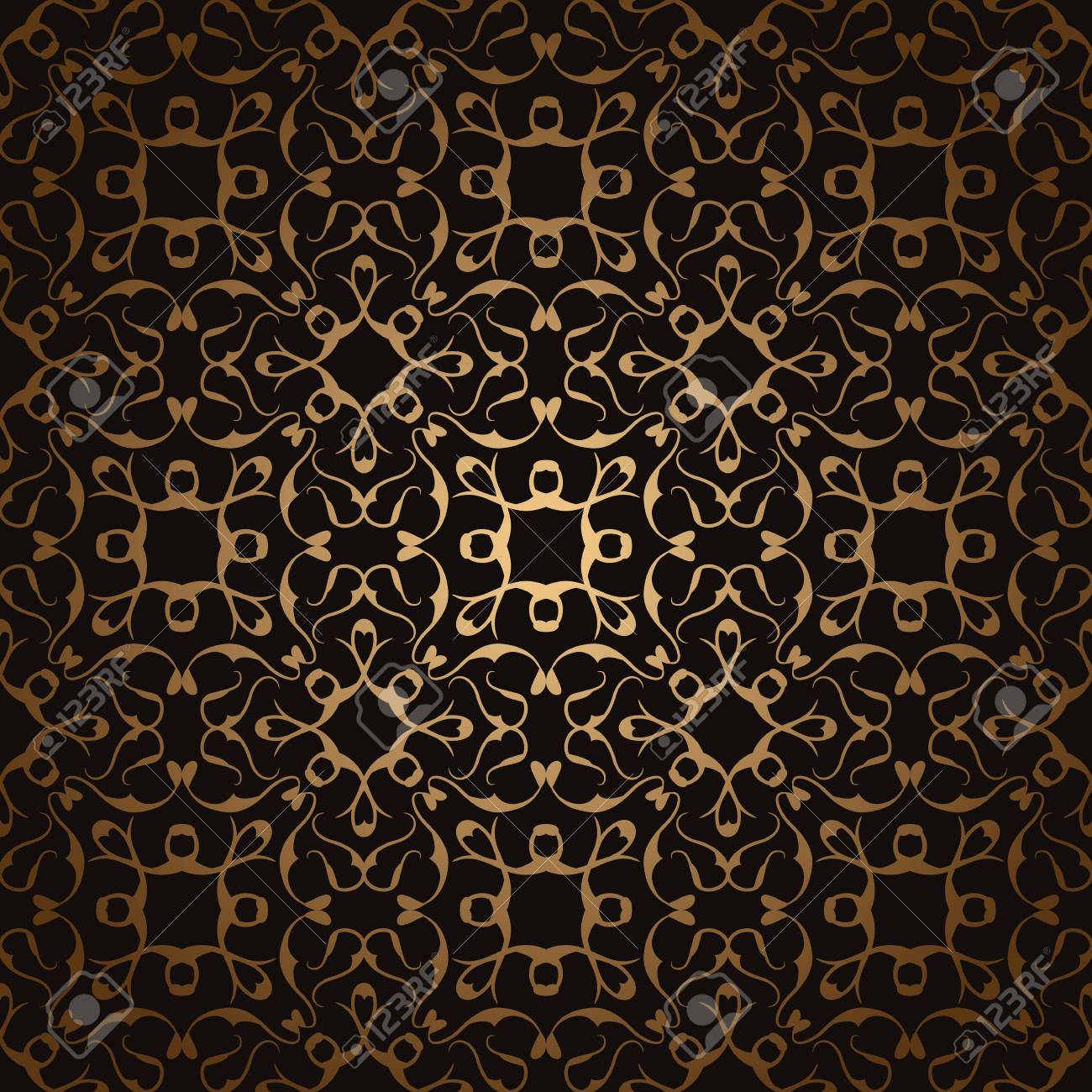 Illustration Transparente Motif Dore Sur Un Fond Sombre Design De Luxe Pour Fonds D Ecran Cartes Invitations Et Autres Clip Art Libres De Droits Vecteurs Et Illustration Image