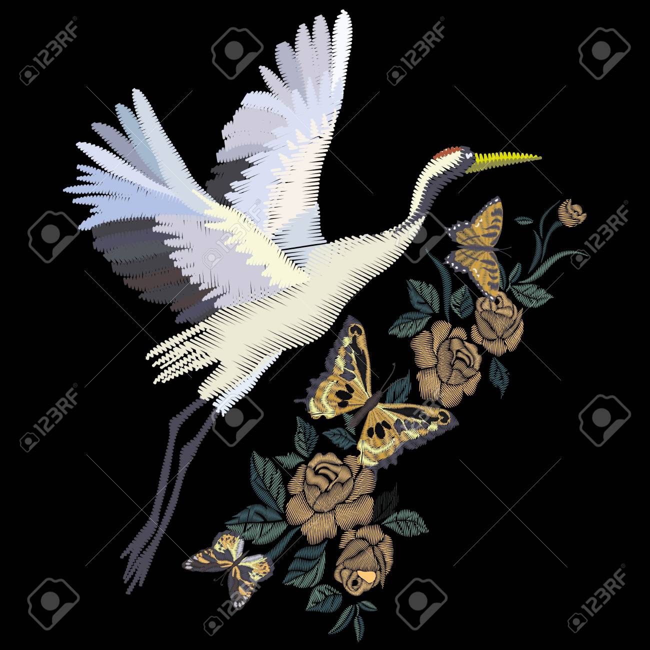 鶴の文化刺繍アート作品 （夫婦鶴」 松鳩文化刺繍 額4号の通販 by 平  