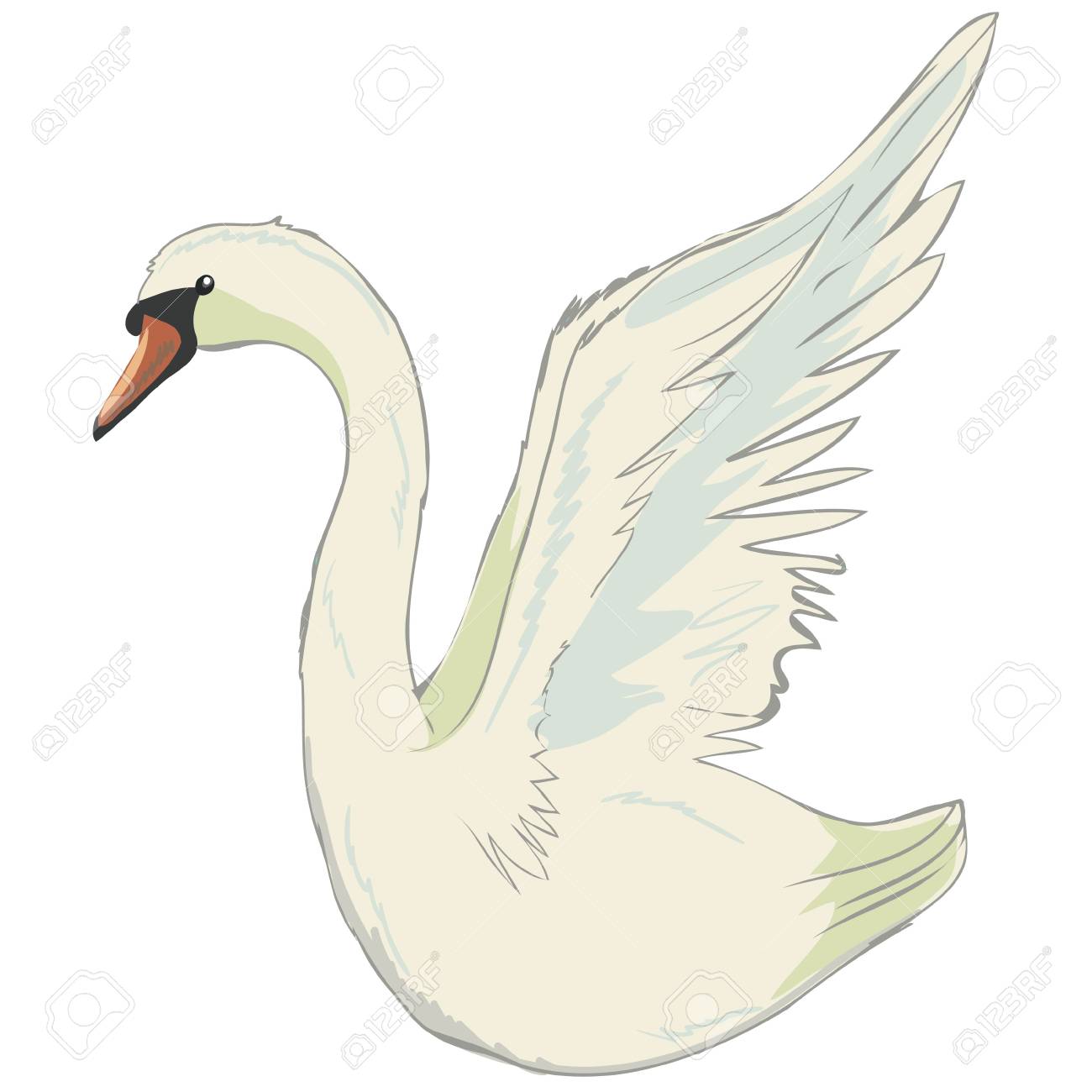 Cute Lovely Princess Swan Vector Illustration Stock Photo Picture And Royalty Free Image Image