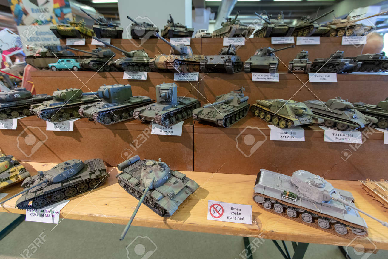 Tallinn Estonia May 26 18 Tallinn Miniature Model Exhibition A Minimaailma A Miniature Model Of Millitary Tanks Stock Photo Picture And Royalty Free Image Image