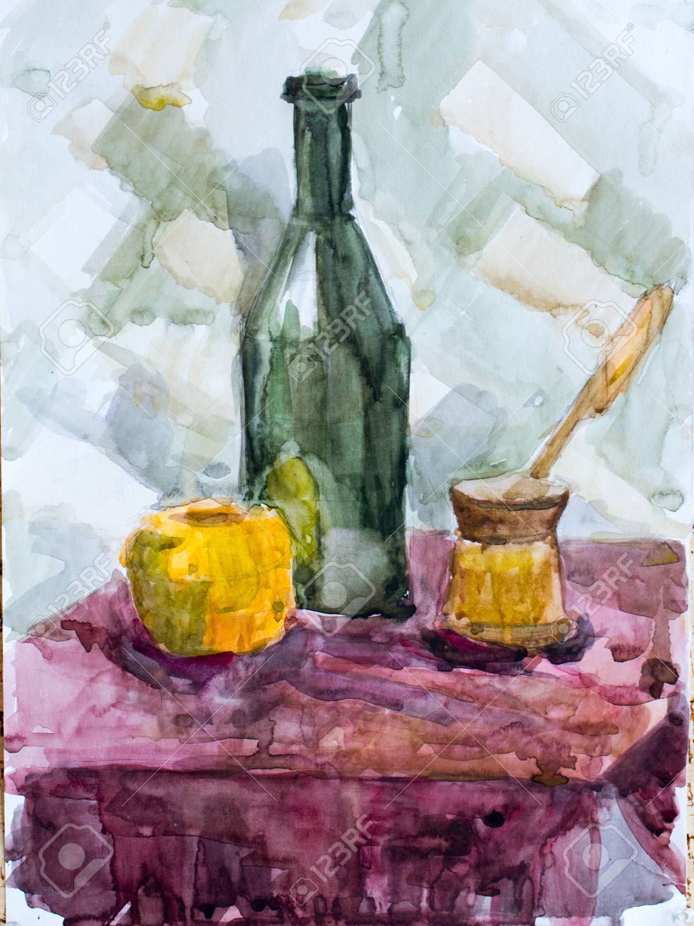 静物画　水彩画　SHO 59304542ba4a66a4b7947a72972017