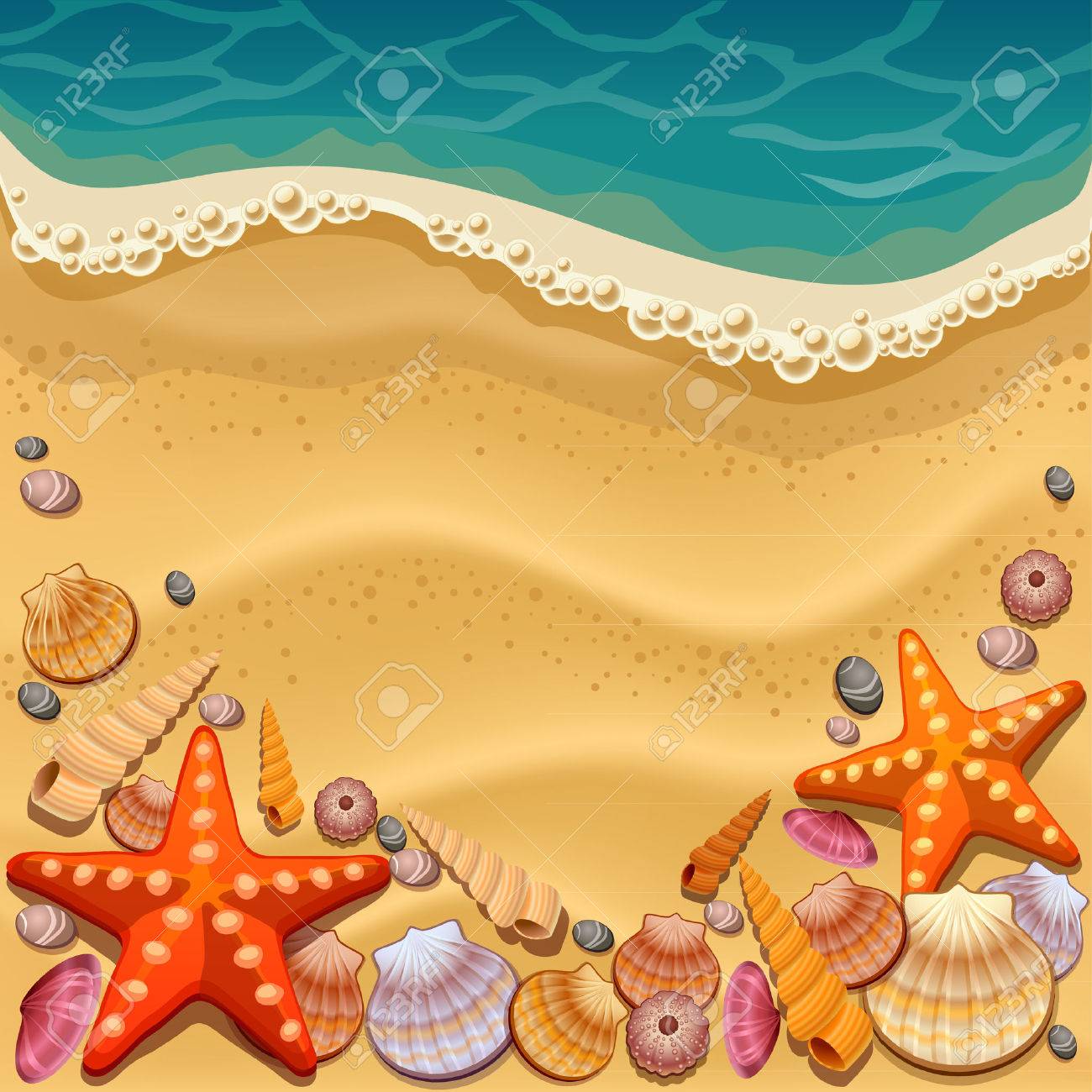 浜辺で貝 のイラスト素材 ベクタ Image 浜辺で貝 のイラスト素材 ベクタ Image