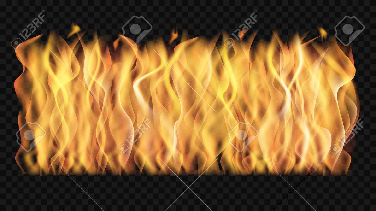 透明火災のベクトルの壁 炎のフォーク のイラスト素材 ベクタ Image