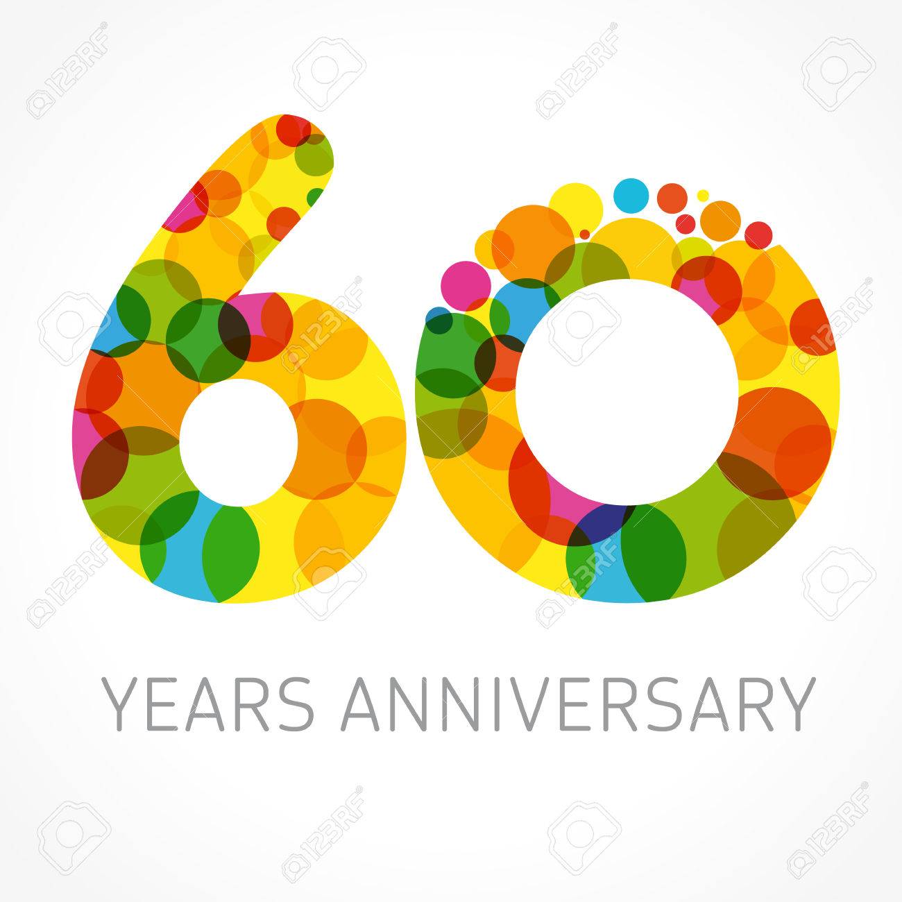 60 years anniversary circle