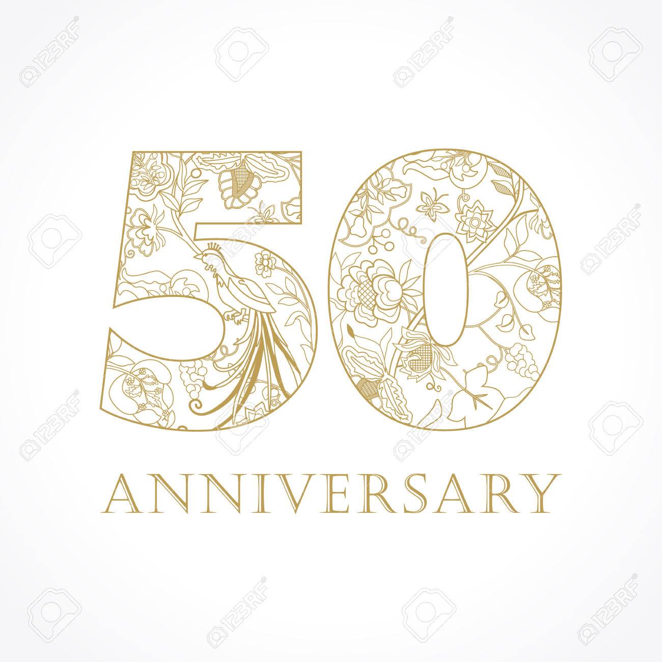 50 歳豪華な祝う民俗番号 テンプレート ゴールド 50 Th 記念日おめでとう挨拶 民族の花 植物 楽園鳥 伝統的なヴィンテージお祝いのセットです のイラスト素材 ベクタ Image 50 歳豪華な祝う民俗番号 テンプレート ゴールド 50 Th 記念日おめでとう挨拶 民族の花 植物 楽園鳥 伝統的なヴィンテージお祝いのセットです のイラスト素材 ベクタ Image