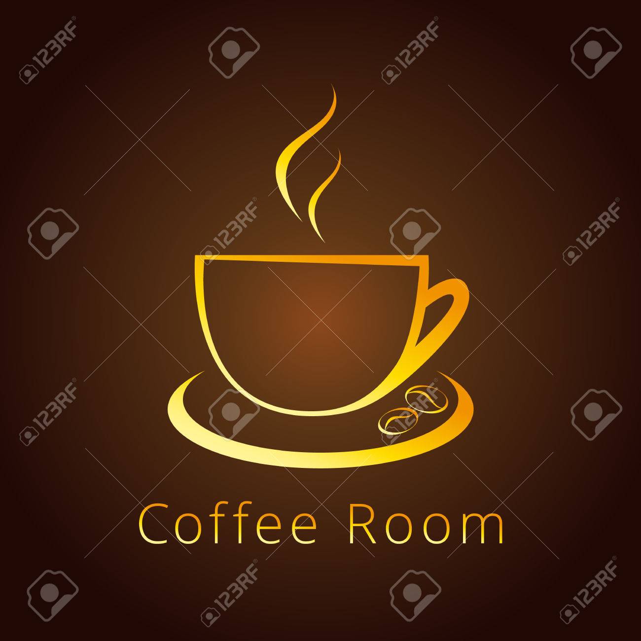 El Logotipo Con Granos De Cafe Dorados Para Cafeterias Y Cafeterias Emblema De Marca De Color Dorado En Estilo Tradicional Ilustraciones Vectoriales Clip Art Vectorizado Libre De Derechos Image 79472071