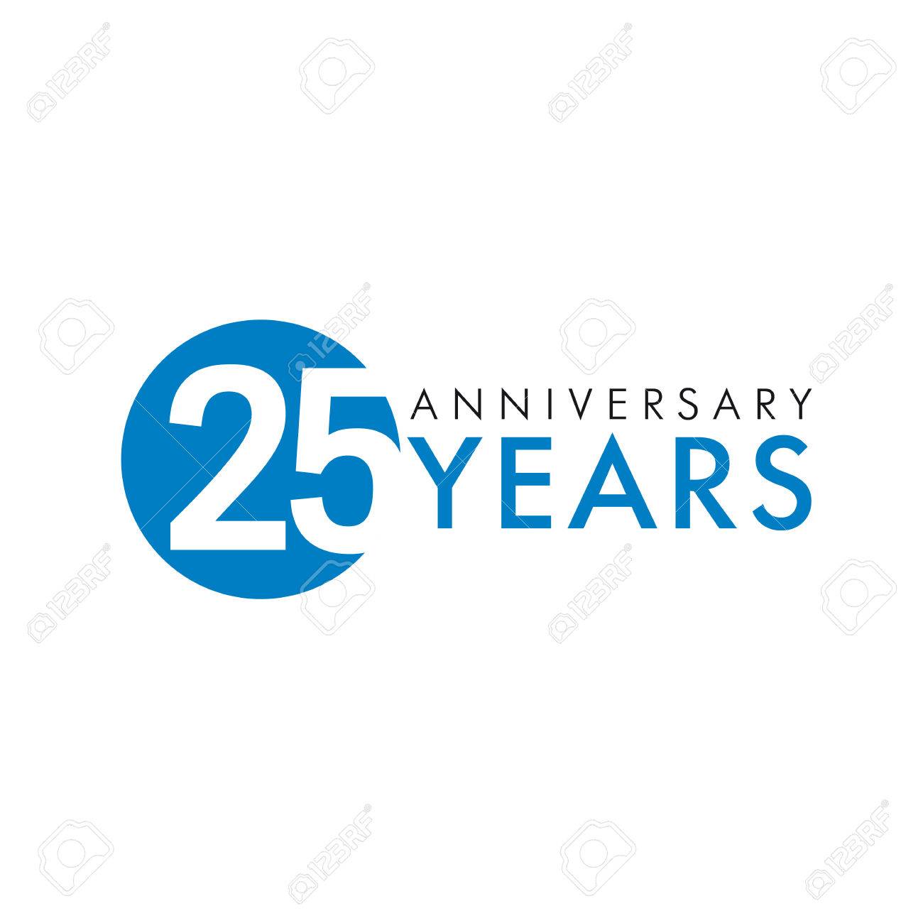 Logo De 25 Ans Anniversaire Des 25 Numeros De Cles Vectorielles Salutations Ruban Celebre Celebration De La 2e Et Derniere Idee Logotype Numerique Traditionnel Colore Des Ages Ou De Reduction Clip Art