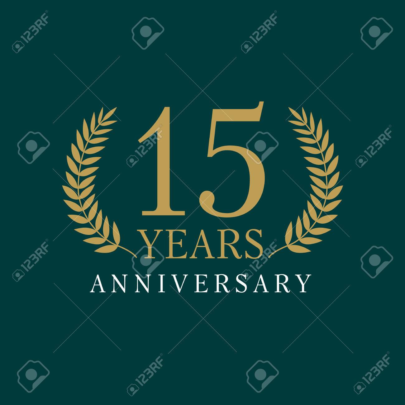 15 years old luxurious numbers congratulations 15th vector gold
