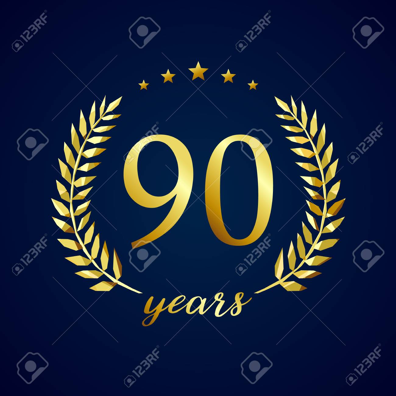 90 years old luxury logotype. Congratulating 90th. - 87822313 90 years old luxury logotype. Congratulating 90th. - 87822313
