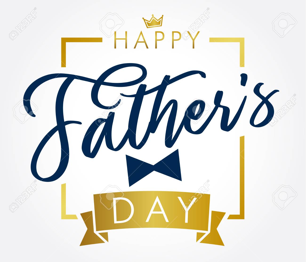 Happy Fathers Day King Happy Father's Day Golden Lettering Greeting Card. Happy Fathers Day Vector  Calligraphy Elegant Banner. Dad My King Illustration Royalty Free Svg,  Cliparts, Vectors, And Stock Illustration. Image 101247400.