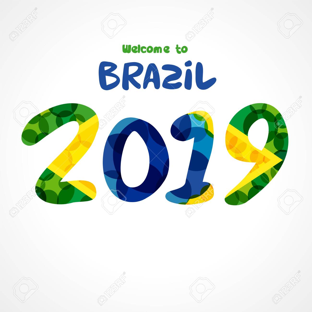 Welcome To Brazil 2019 Poster World Championship Of Brazil Flag