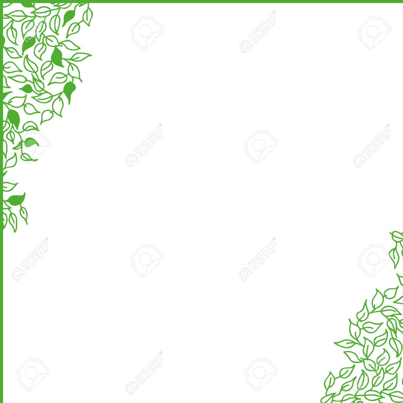 春の葉の緑枠 のイラスト素材 ベクタ Image 春の葉の緑枠 のイラスト素材 ベクタ Image