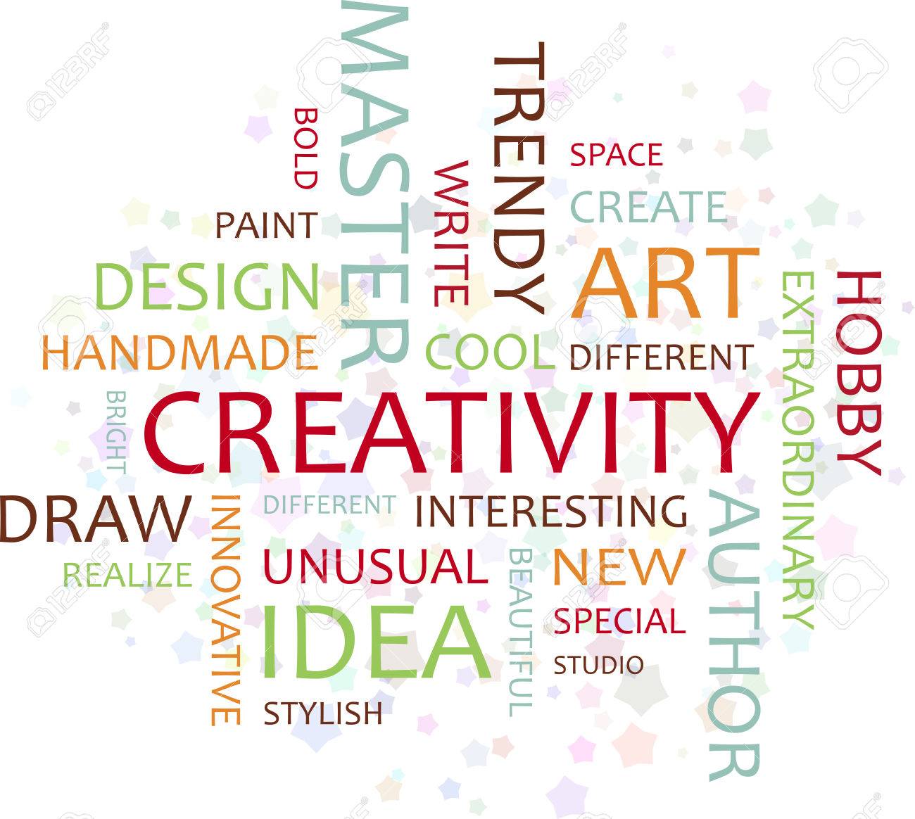 the inscription creativity association to the word creative word for creative