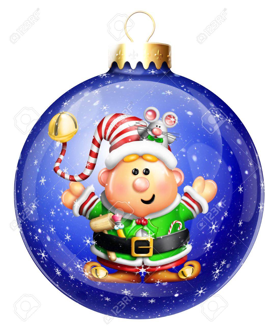 奇想天外なアニメ エルフ クリスマス ボール の写真素材 画像素材 Image