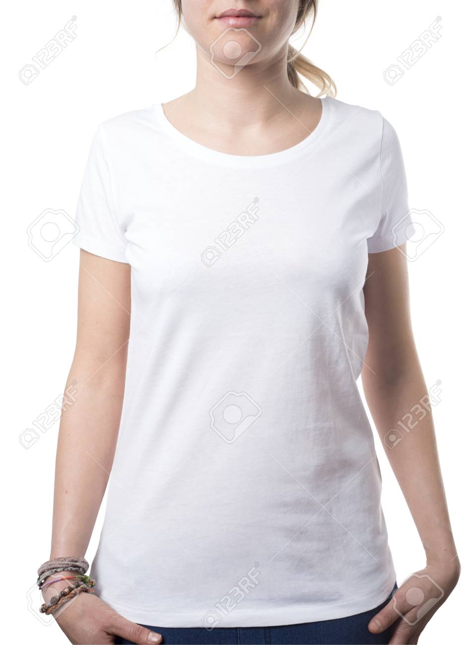 t shirt uni blanc fille